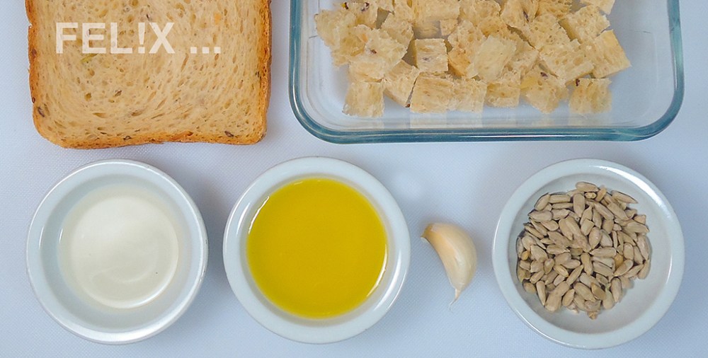 Sonnenblumen-Croutons