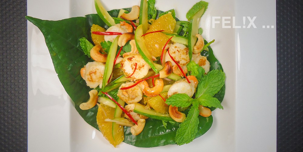 JakobsmuschelSalatOrangeGurke